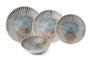 Hermia GBSATN24Y4R16463 Vajilla de Porcelana 24 Piezas Apta Lavavajillas y Microondas